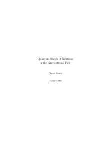 Quantum States of Neutrons in the Gravitational Field