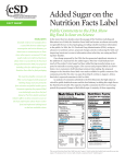 Added Sugar on the Nutrition Facts Label