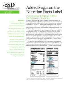 Added Sugar on the Nutrition Facts Label