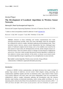 The Development of Localized Algorithms in Wireless