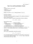 Beer`s Law and Thermal Radiative Transfer