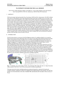 WAVEFRONT SENSOR FOR THE GAIA MISSION