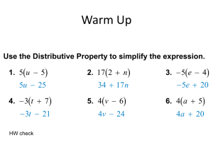 1.1 Solving Simple Equations - Liberty Union High School District