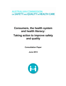Consumers, the health system and health literacy: Taking action to