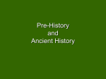 Pre-History and Ancient History