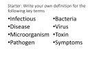 Starter: Write your own definition for the following key terms