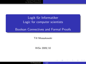 Boolean Connectives and Formal Proofs - FB3