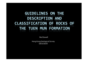 guidelines on the description and classification of rocks