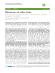 Maintenance of iodine intake | Thyroid Research | Full Text