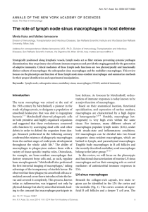 The role of lymph node sinus macrophages in host defense