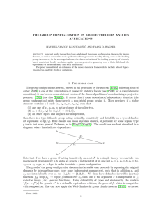 THE GROUP CONFIGURATION IN SIMPLE THEORIES AND ITS