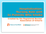 Hospitalization: Nursing Role with in
