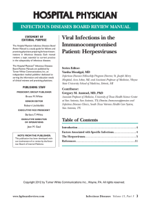 viral.Infections.in.the. Immunocompromised.. Patient:.Herpesviruses.