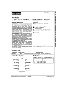 MM74C89 64-Bit 3-STATE Random Access Read/Write Memory