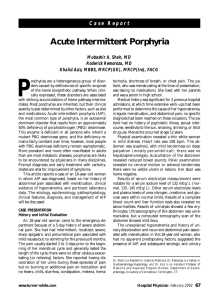 Acute Intermittent Porphyria