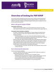 Overview of testing for FAP/AFAP