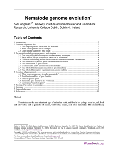 Nematode genome evolution