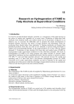 Research on Hydrogenation of FAME to Fatty Alcohols