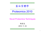 Novel Proteomics Techniques