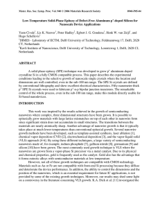 Low-Temperature Solid-Phase Epitaxy of Defect