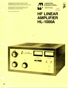 HF LINEAR AMPLIFIER HL-1000A