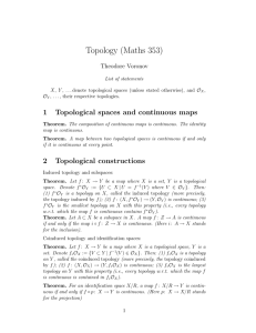Topology (Maths 353)