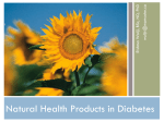 Natural Health Products in Diabetes
