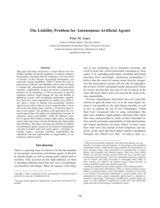 The Liability Problem for Autonomous Artificial Agents