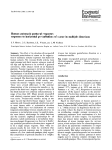 Human automatic postural responses