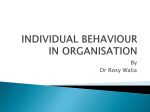 individual behaviour in organisation