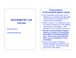 BIOCHEMISTRY LAB CHE-554 First portion: A chromophorogenic