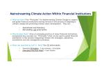 Mainstreaming Climate Action Within Financial Institutions