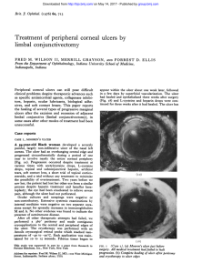 Treatment of peripheral corneal ulcers by limbal conjunctivectomy
