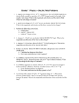 Electric Field Problems - Westgate Mennonite Collegiate