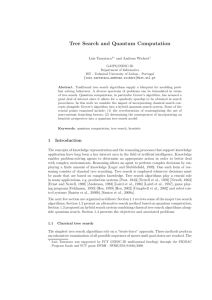 Tree Search and Quantum Computation