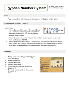 Egyptian Number System