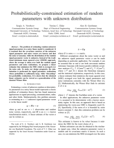 Probabilistically-constrained estimation of random parameters with