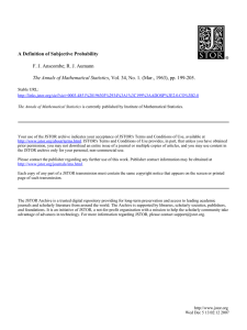 A Definition of Subjective Probability FJ Anscombe