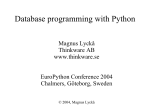 Database programming with Python