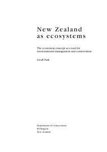New Zealand as ecosystems - Department of Conservation