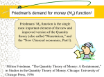 Friedman`s demand for money (Md) function1