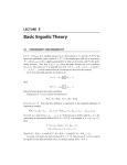 LECTURE 3 Basic Ergodic Theory