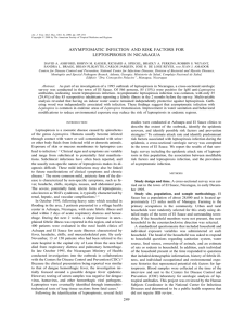 ASYMPTOMATIC INFECTION AND RISK FACTORS FOR