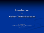 Introducton to Kidney Transplantation