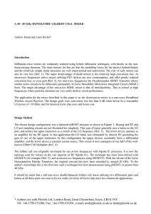 45GHz Monolithic Gilbert Cell Mixer