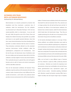 extended-spectrum beta-lactamase resistance