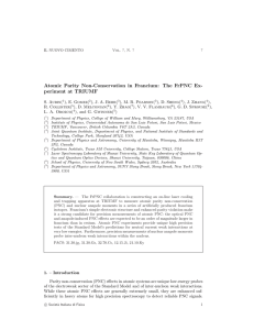 Atomic Parity Non-Conservation in Francium: The FrPNC Ex