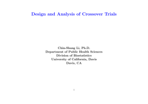 Design and Analysis of Crossover Trials