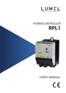 power controller user`s manual