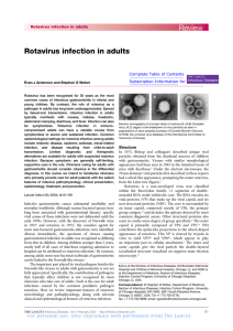 Rotavirus infection in adults.